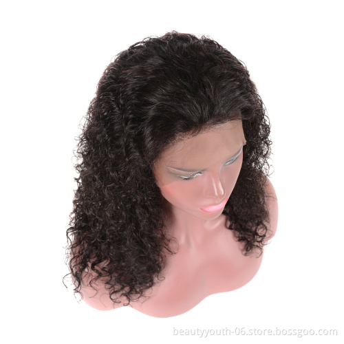 100% virgin human hair braided glueless double drawn Brazilian lace closure wigs